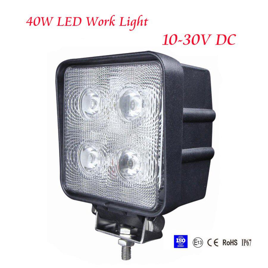 40W LED Work Light Lamp Off Road Rhino Polaris Truck 4×4 4WD Jeep Boat Spot