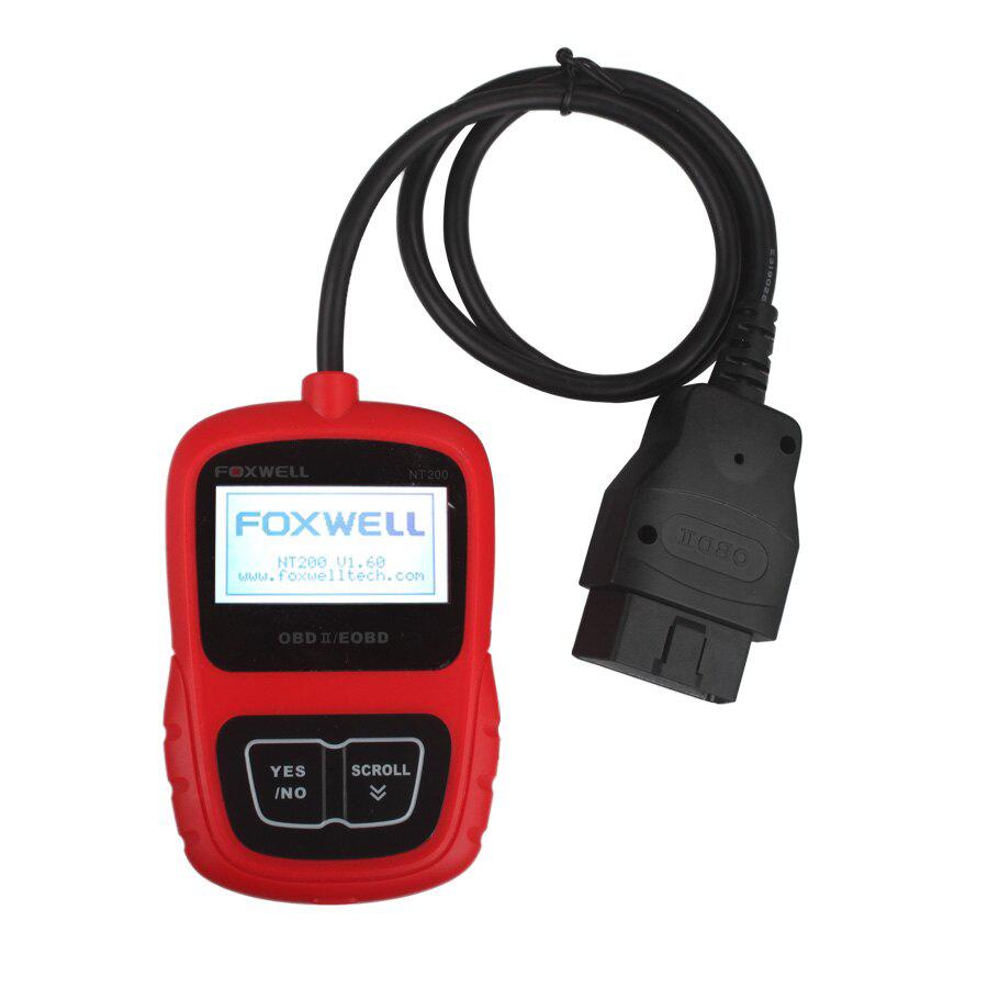 Foxwell CAN OBDII/EOBD Code Reader NT200 Multi-Languages And Update Free Lifetime