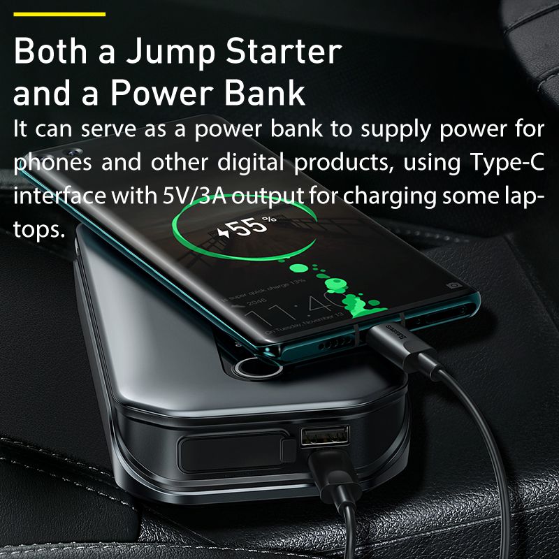 1000A Car Jump Starter Power Bank 12000mAh Portable Battery Station For 3.5L/6L Car Emergency Booster Starting Device