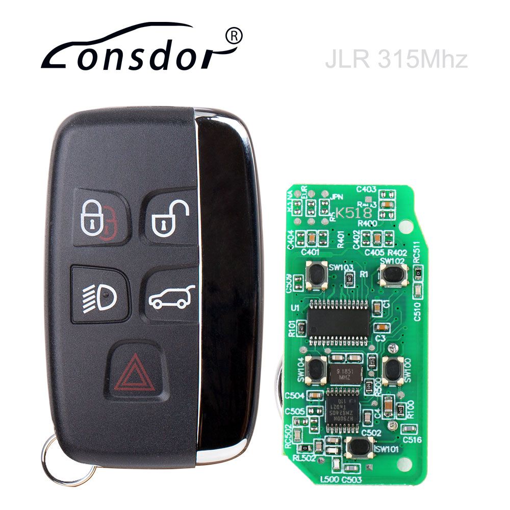 2015 - 2018 10 llaves inteligentes especiales para lonsdor Land Rover Jaguar 5 botones 315 MHz / 433 MHz DHL