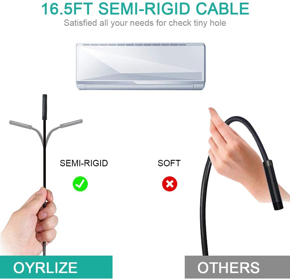 1200p cámara endoscópica WiFi ip67 cable duro impermeable Android Ios control Cámara de Inspección endoscopia automotriz