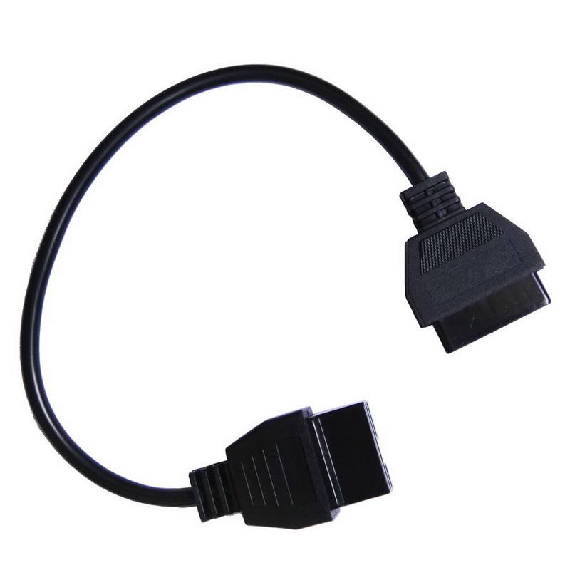 Conector obd2 de 12 Pines para herramientas de diagnóstico automotriz Mitsubishi - cabeza negra