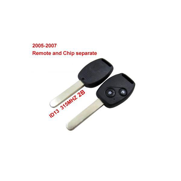 遥控键2按钮和芯片分离ID:13（315MHZ）适用于2005-2007年本田