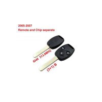 Clave de control remoto (3 + 1) botón y chip separado id: 46 (313.8mhz) adecuado para Accord Fit Civic Odyssey 2005 - 2007 honda