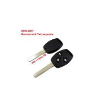 Tecla de control remoto 3 botón y chip separado id: 8e (315mhz) adecuado para Accord Fit Civic Odyssey 2005 - 2007 honda