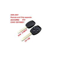 2005 - 2007 llave de control remoto 3 + 1 botón y chip ID de separación: 48 (315mhz), para honda