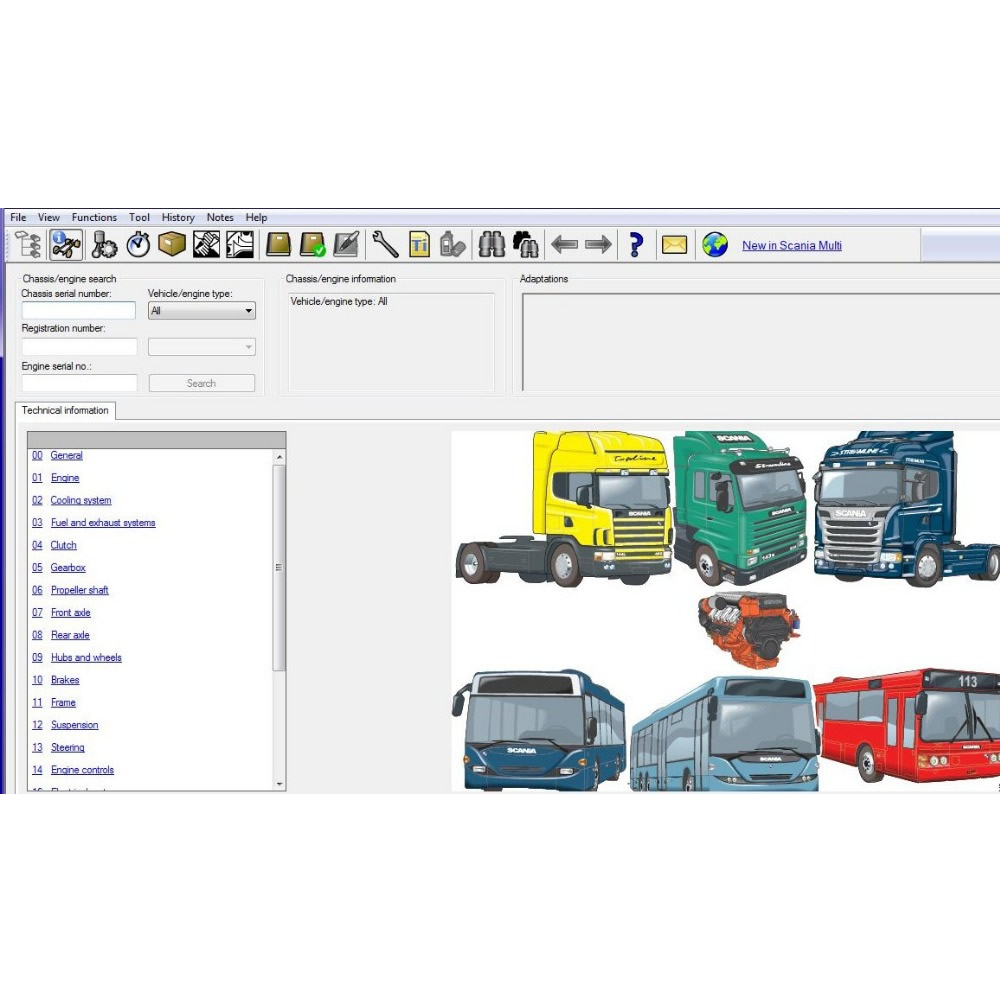 Multi Spare parts Catalog & Service Information for Scania VCI3 V2022.3 V2023 For your Choice