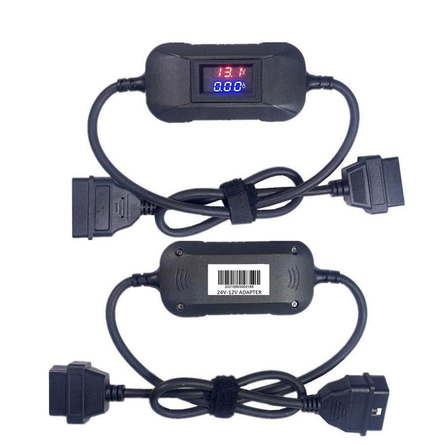 24V To 12V Converter OBD2 Adapter For Heavy Duty Truck Diagnostic OBD Scanner