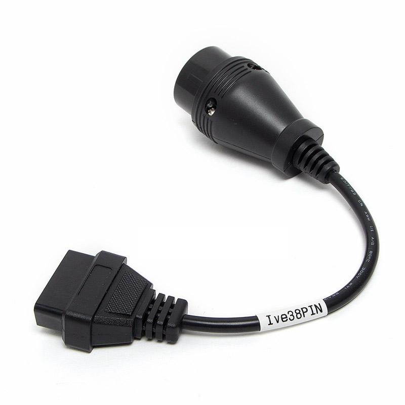 Promotion 38Pin to 16Pin OBDII Cable For IVECO Trucks Diagnostic Tool-Black Version