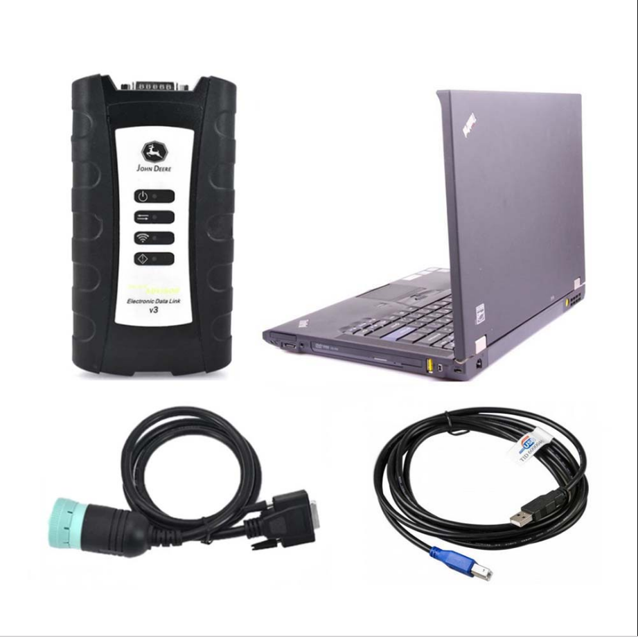 EDL V3 Electronic Data Link with Internal Service Advisor SA 4.2 Software Compatible for John Deere Plus Lenovo X220 Laptop