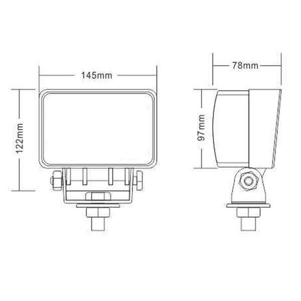 Focos de 45w / luces de trabajo LED de inundación jeep todoterreno ip67 12v 24v blanco