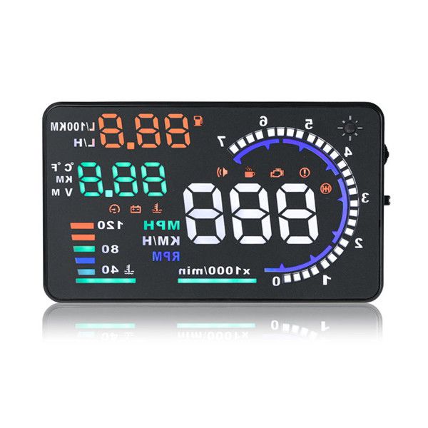 Pantalla grande de 5,5 pulgadas, pantalla frontal del vehículo, con interfaz obd2 plug - and - Play A8