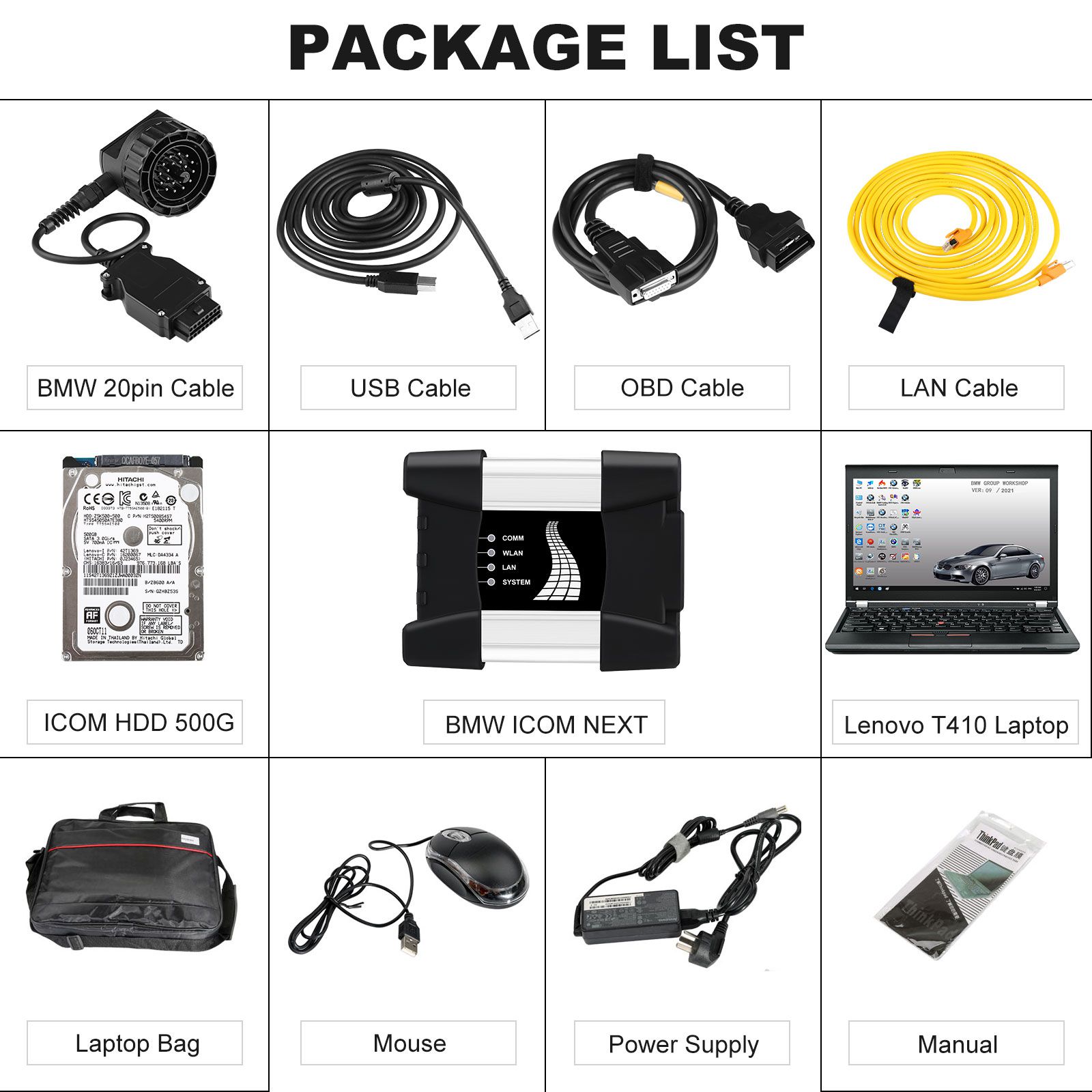 V2022.6 WiFi BMW ICOM next a + B + c La nueva generación ICOM A2 de la mejor calidad está instalada en la memoria Lenovo x220 4GB y está disponible en cualquier momento.