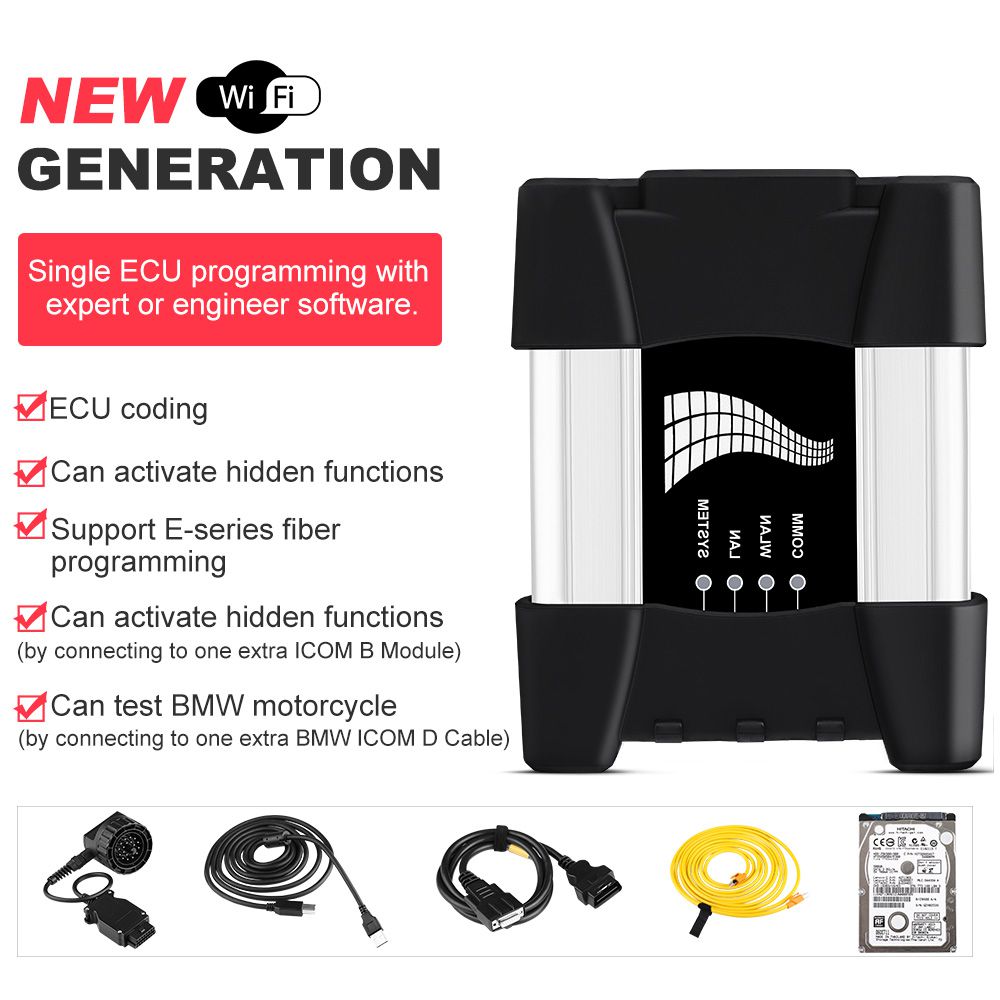 V2022.6 WiFi BMW ICOM next a + B + c La nueva generación ICOM A2 de la mejor calidad está instalada en la memoria Lenovo x220 4GB y está disponible en cualquier momento.