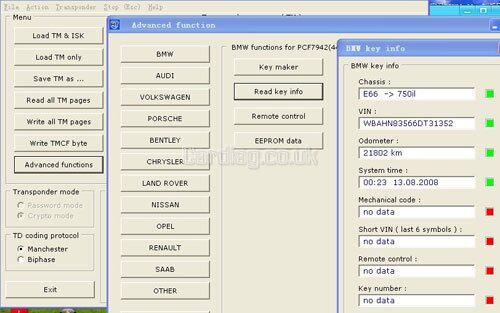 Ad hitag2 universal para programadores de claves BMW