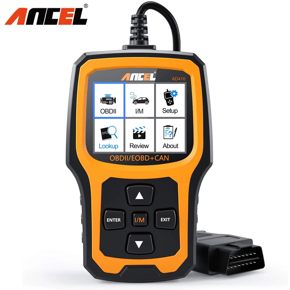 El lector de Código del escáner Ancel ad410 obd2 admite la actualización gratuita de la herramienta de diagnóstico automático del escáner OBD 2 con función OBDII / eobd completa.