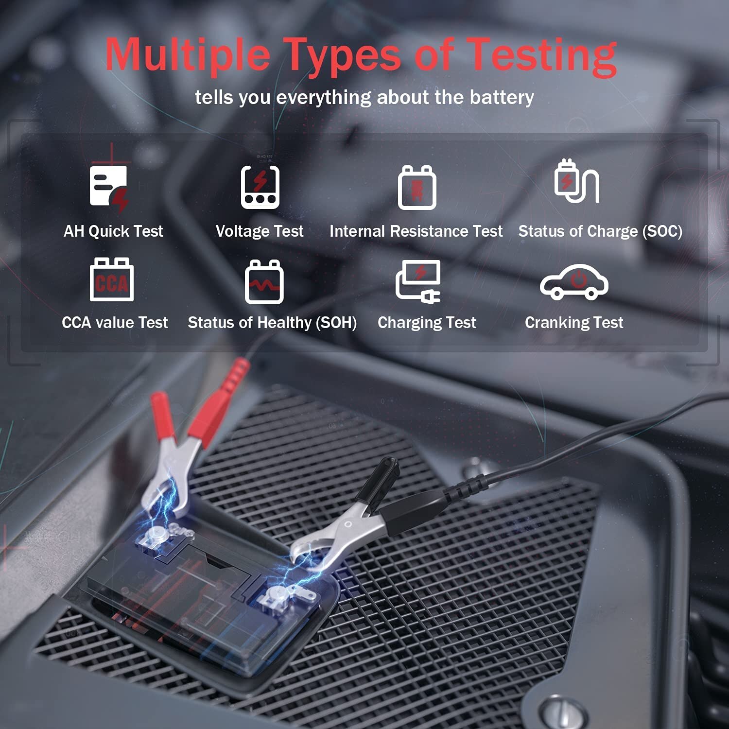 Ancel ba101 probador de baterías automotrices 12v 100 a 2000cca 12 V herramienta de baterías automotrices y motocicletas prueba del sistema de carga de arranque rápido