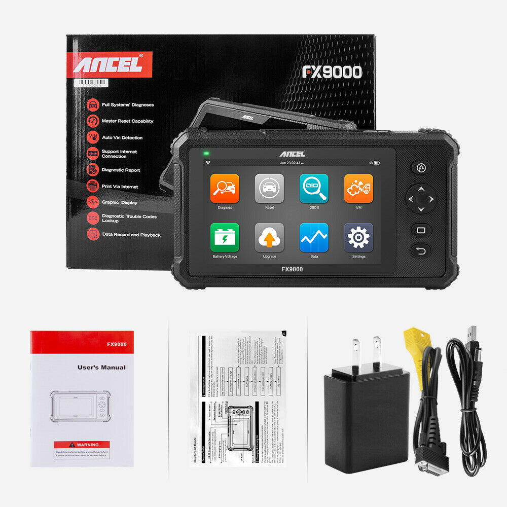 Ancel fx9000 obd2 escáneres automotrices profesionales OBD 2 herramientas automotrices todos los sistemas SRS tpms TPS DPF immo restablece la herramienta de diagnóstico odb2