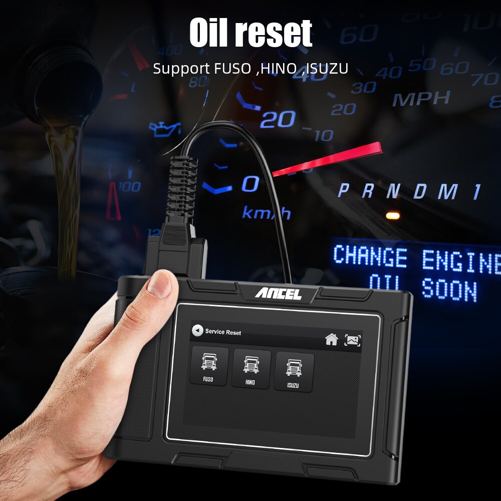 ANCEL HD3200 24V Heavy Duty Diesel Truck Diagnostic Scanner Car Full System DPF Regeneration Oil Reset for FUSO HINO Hyundai