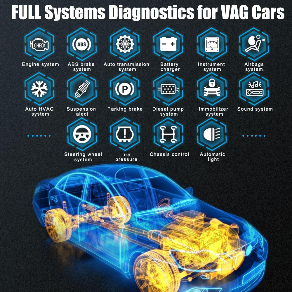 Herramienta de diagnóstico automotriz del escáner Ancel vd700 obd2 escanea todo el sistema el airbag ABS Oil EPB restablece la herramienta de escaneo automotriz de diagnóstico