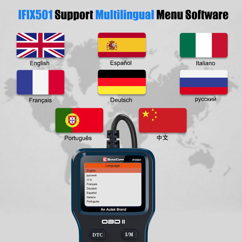 Autoek ifix501 obd2 lector de código profesional de escáneres automotrices analizador de motores herramientas automotrices de diagnóstico OBD 2 herramientas automotrices de diagnóstico