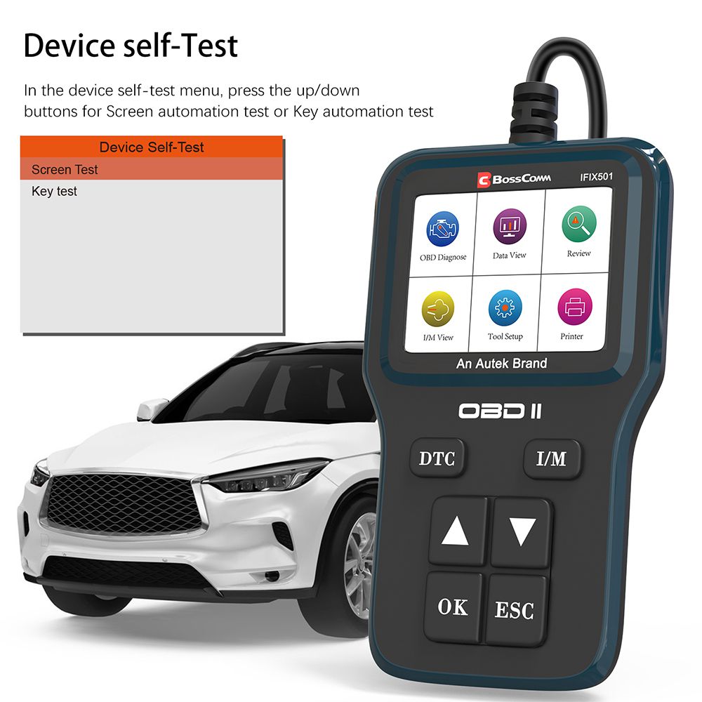 Autoek ifix501 obd2 lector de código profesional de escáneres automotrices analizador de motores herramientas automotrices de diagnóstico OBD 2 herramientas automotrices de diagnóstico