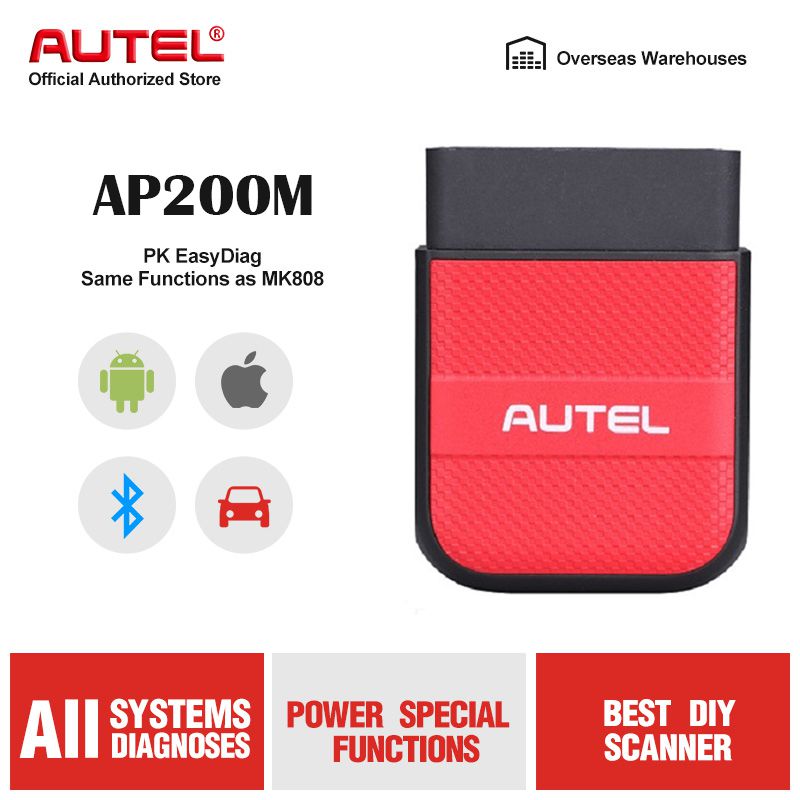 El lector de código obd2 Bluetooth autoel ap200m, con diagnóstico de todo el sistema autovin Oil / EPB / BMS / SAS / tpms / DPF restablece el servicio immo