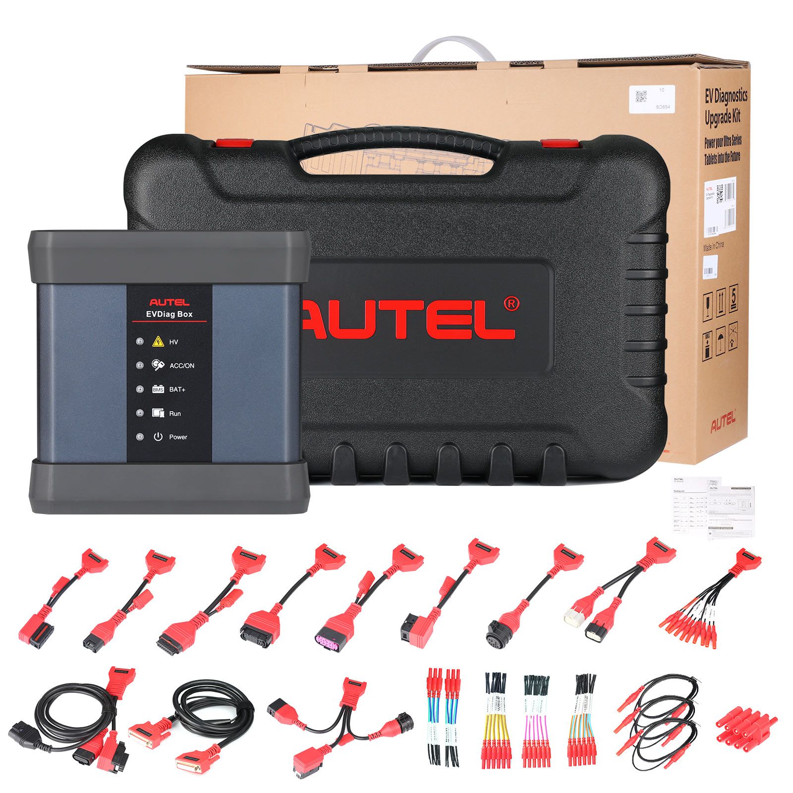Kit de actualización de diagnóstico Autel EV evdiag Box y Adapter para diagnóstico de batería con compatibilidad​​​​​​​Serie autoel ultra