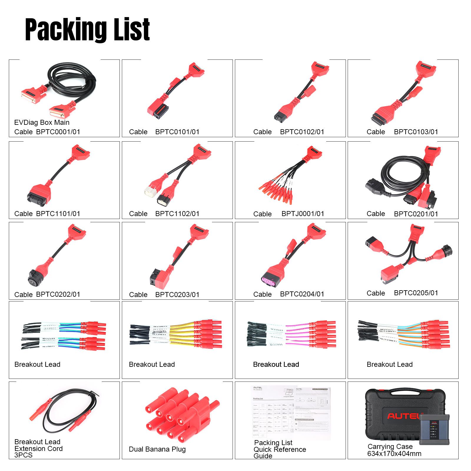 Kit de actualización de diagnóstico Autel EV evdiag Box y Adapter para diagnóstico de batería con compatibilidad​​​​​​​Serie autoel ultra