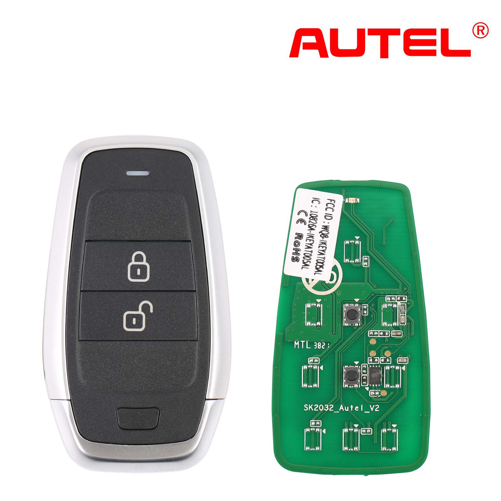 Autel ikeyat002al 2 botón llave inteligente universal independiente 5 piezas / lote