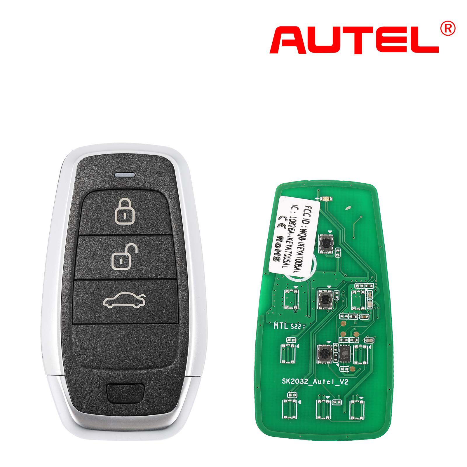 Autel ikeyat003bl 3 botones clave inteligente universal independiente 5 piezas / lote