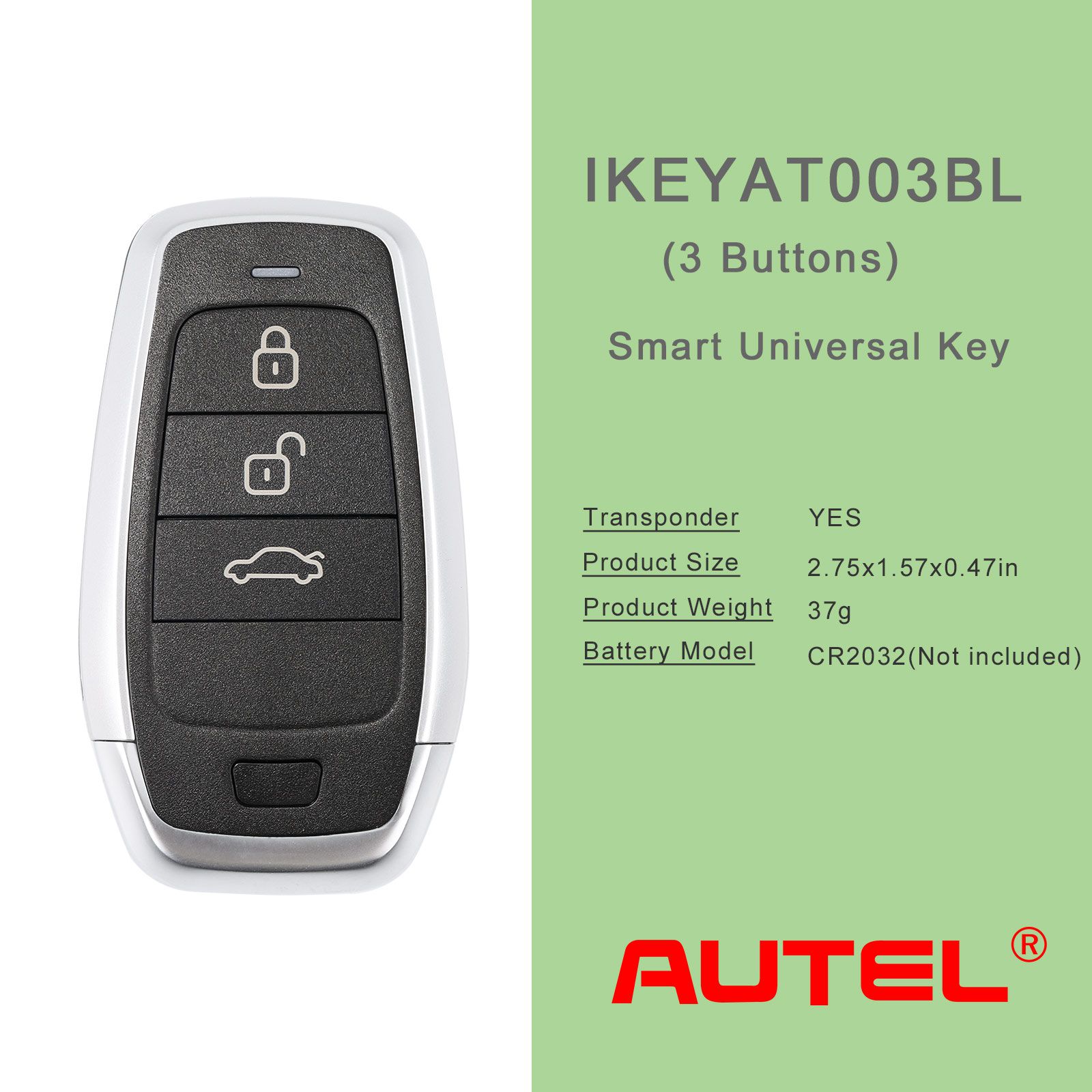 Autel ikeyat003bl 3 botones clave inteligente universal independiente 5 piezas / lote