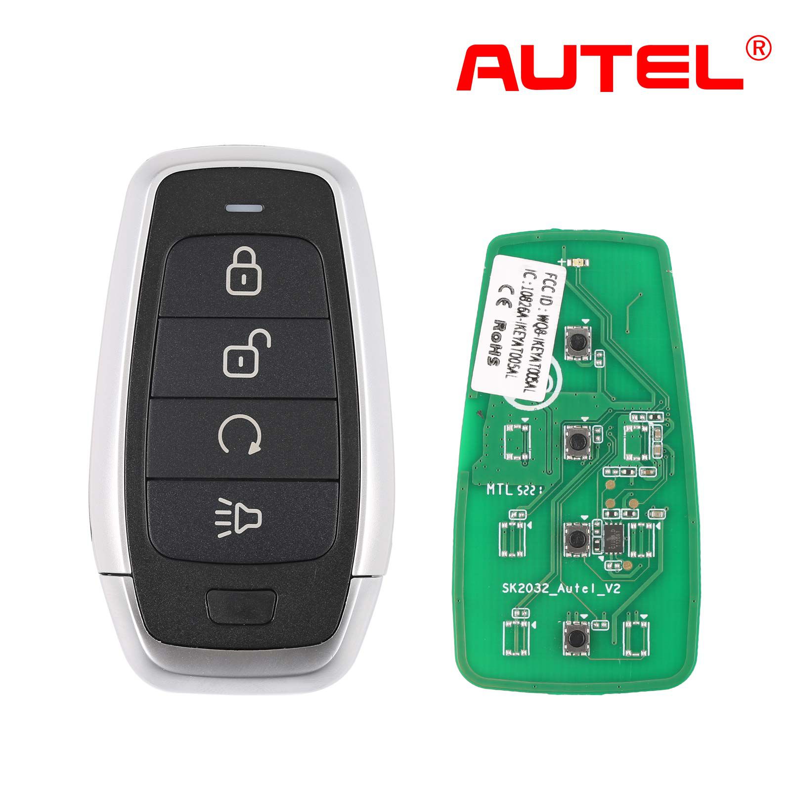 Autel ikeyat004bl 4 botones clave inteligente universal independiente 5 piezas / lote