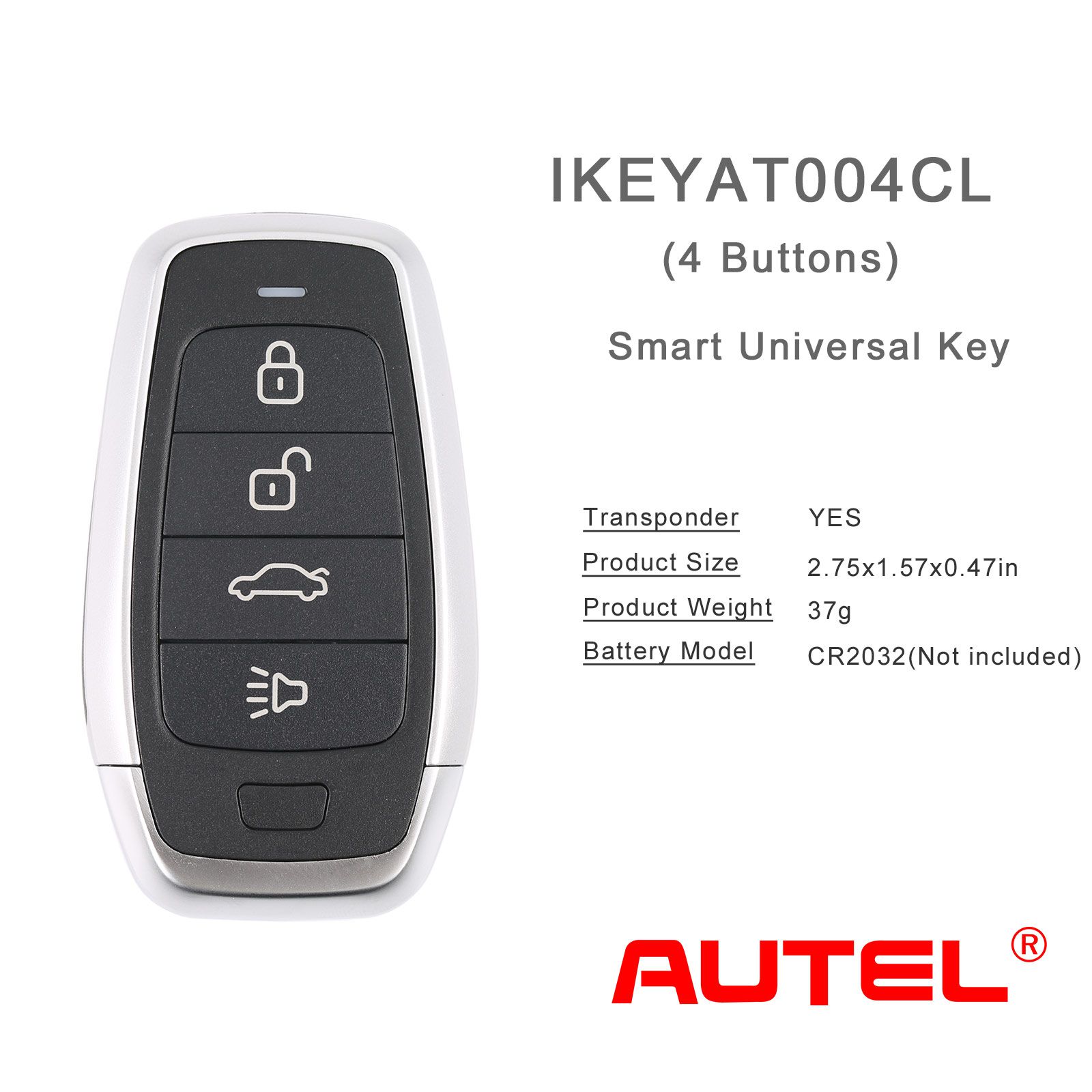 AUTEL IKEYAT004CL 4 Buttons Independent Universal Smart Key 5pcs/lot