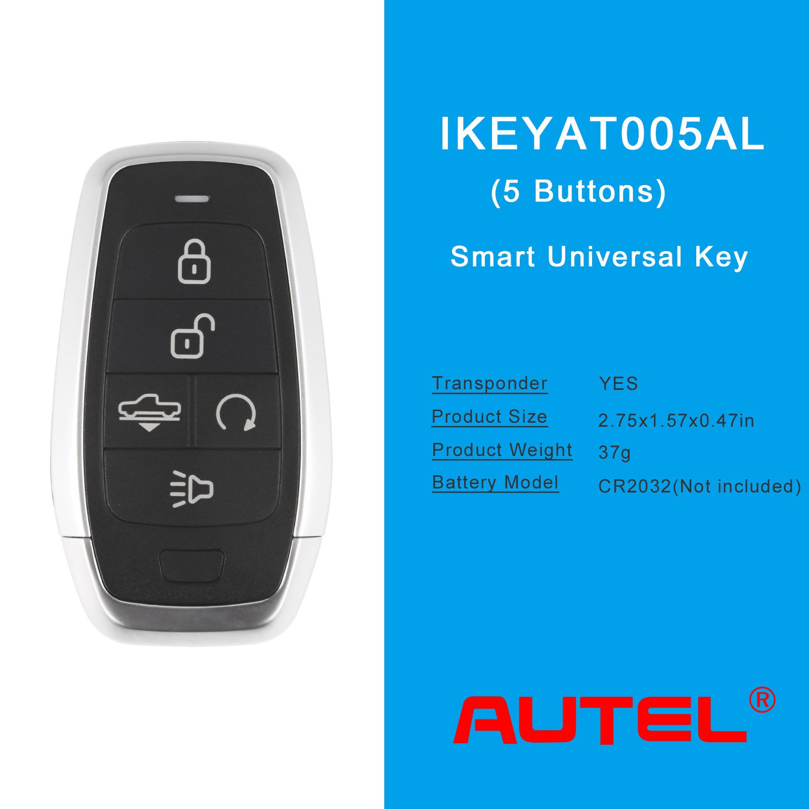 Autel ikeyat005al 5 botones clave inteligente universal independiente 5 piezas / lote