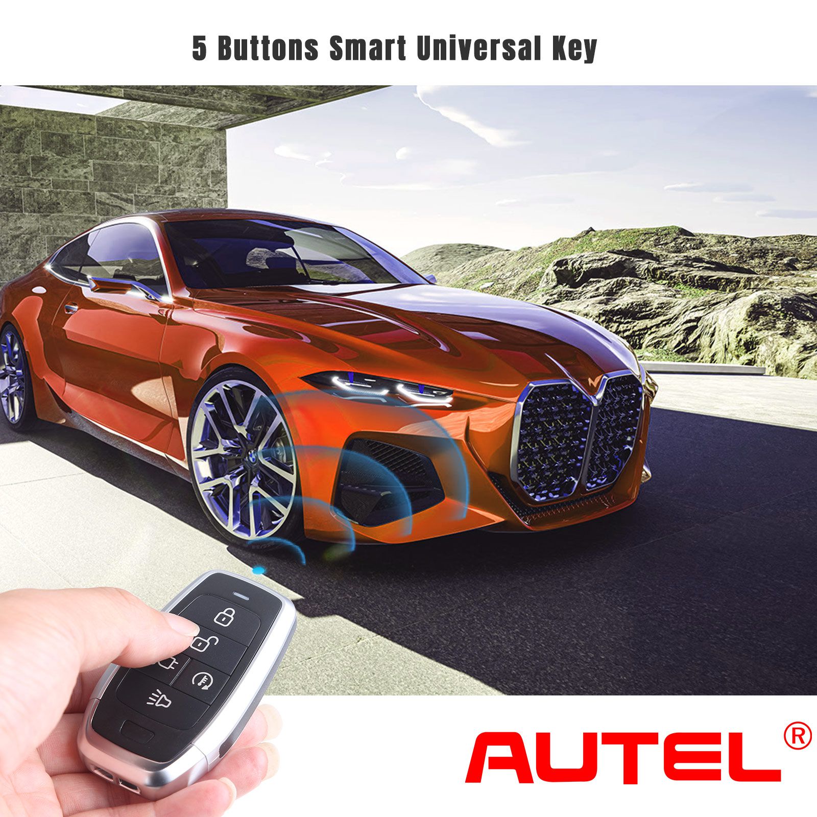 Autel ikeyat005dl 5 botones clave inteligente universal independiente 5 / lote