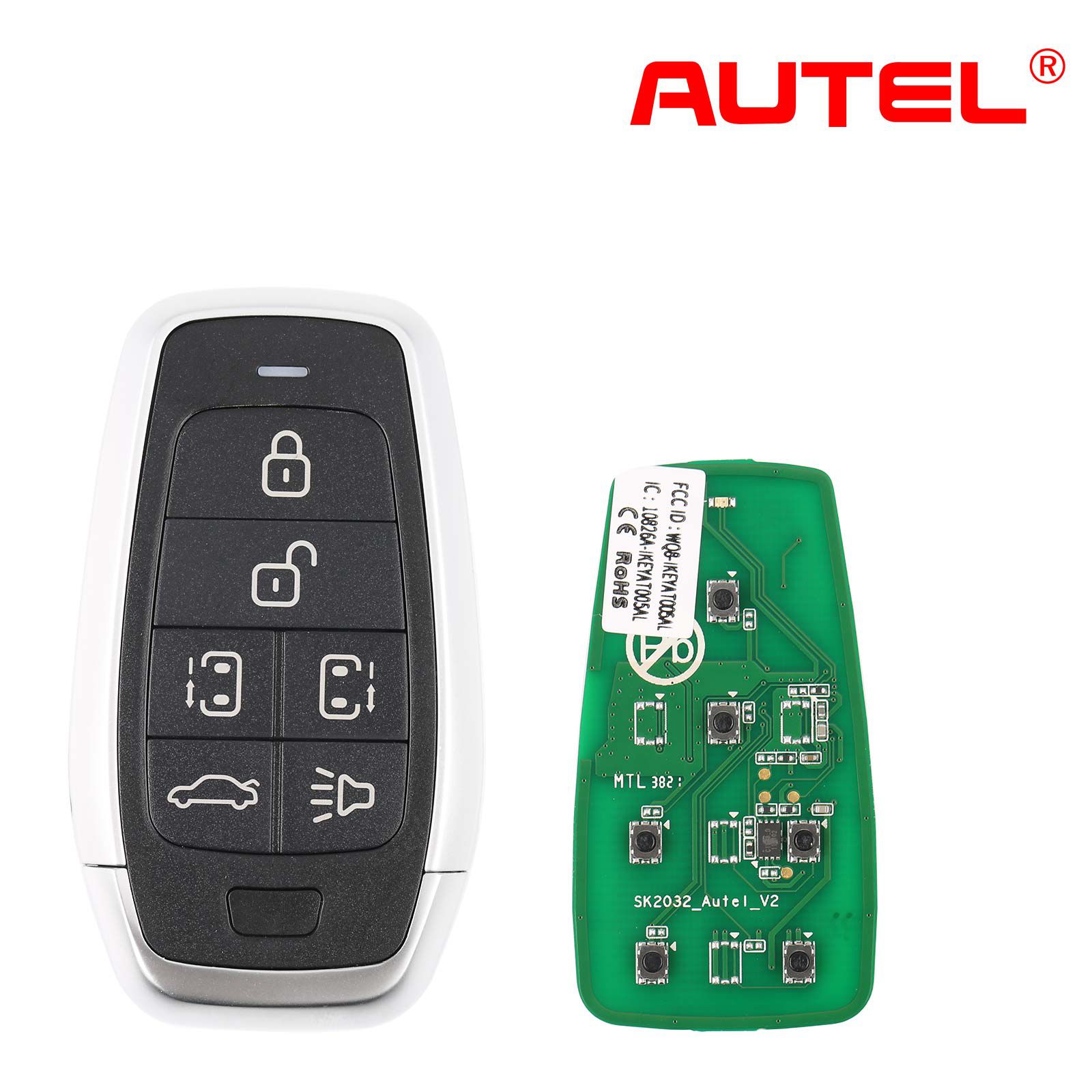 Autel ikeyat006bl 6 botones clave inteligente universal independiente 5 piezas / lote