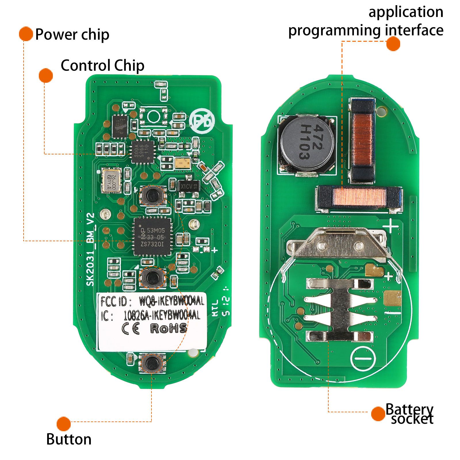 Autel ikeybw003al BMW 3 botones llave maestra inteligente 5 piezas / lote