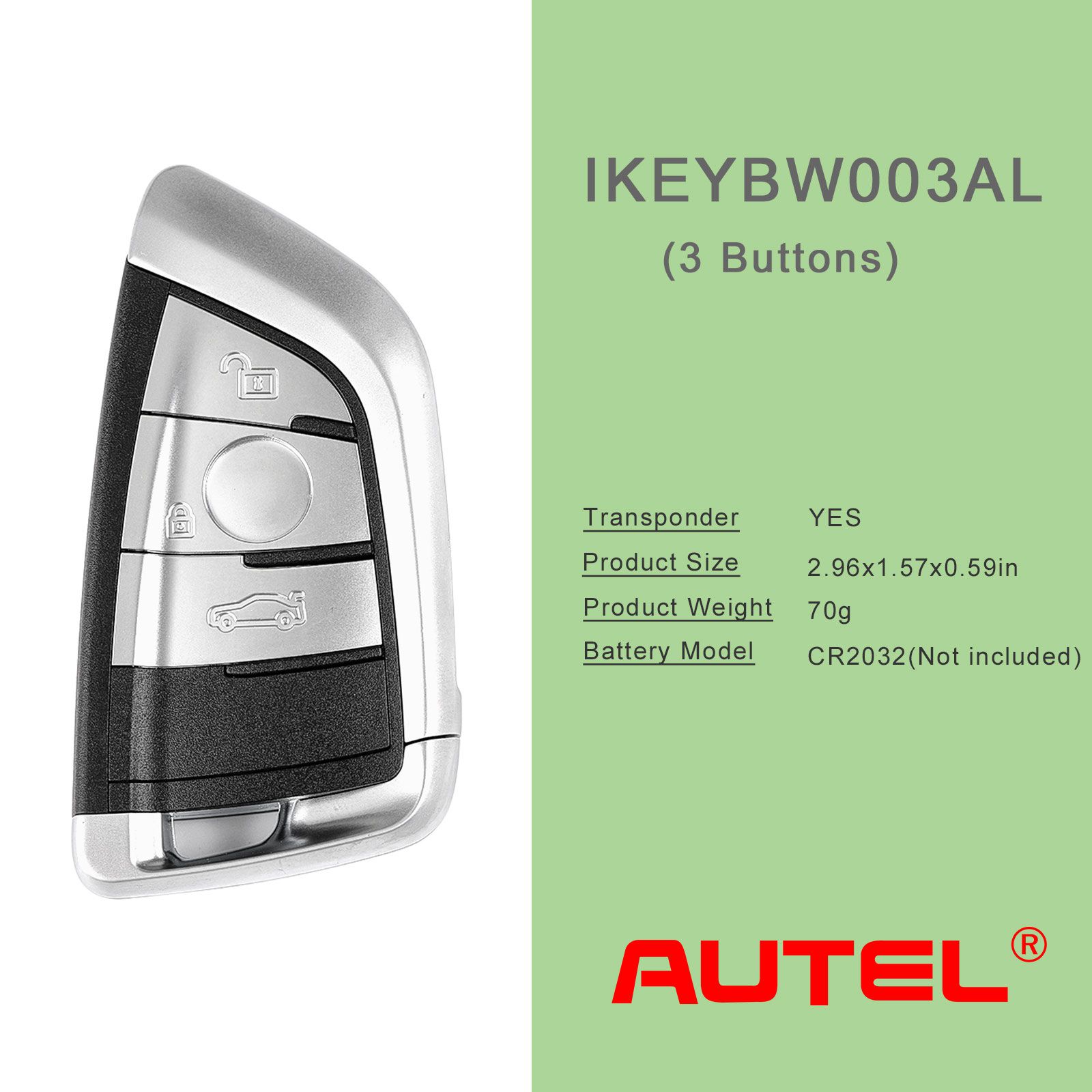 Autel ikeybw003al BMW 3 botones llave maestra inteligente 5 piezas / lote