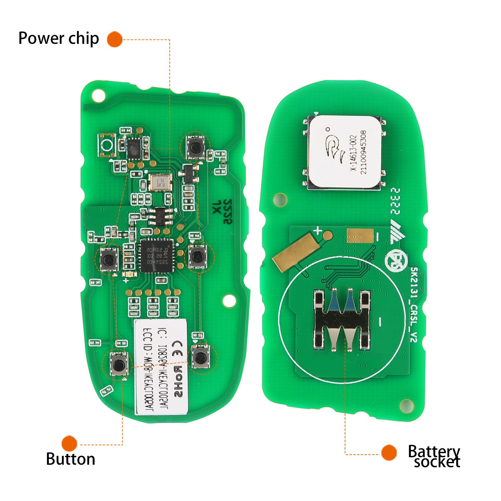 Autel ikeycl005al Chrysler 5 botones llave inteligente universal 5 piezas / lote