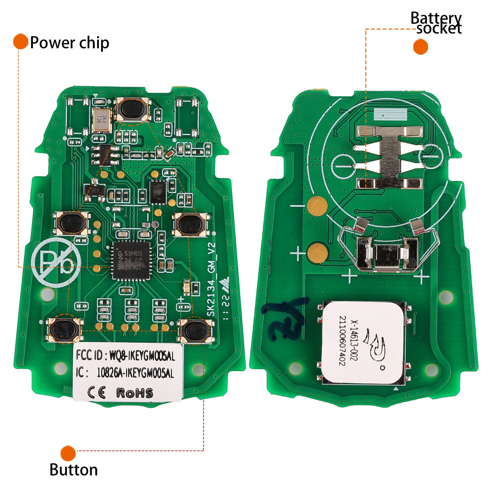 Autel ikeygm005al GM Cadillac 5 botones llave inteligente universal 5 piezas / lote