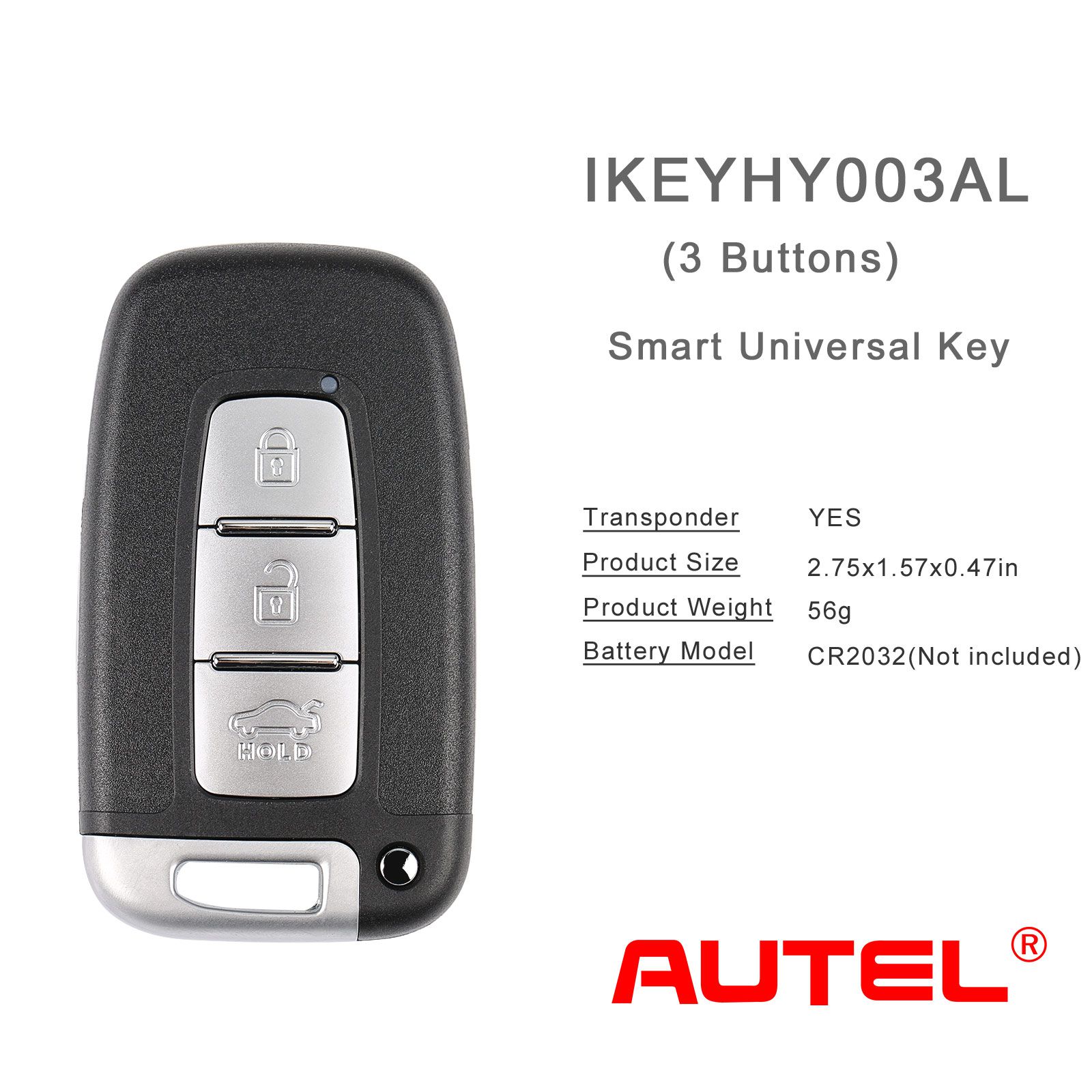 Autel ikeyhy003al Hyundai 3 botones llave inteligente universal 5 piezas / lote