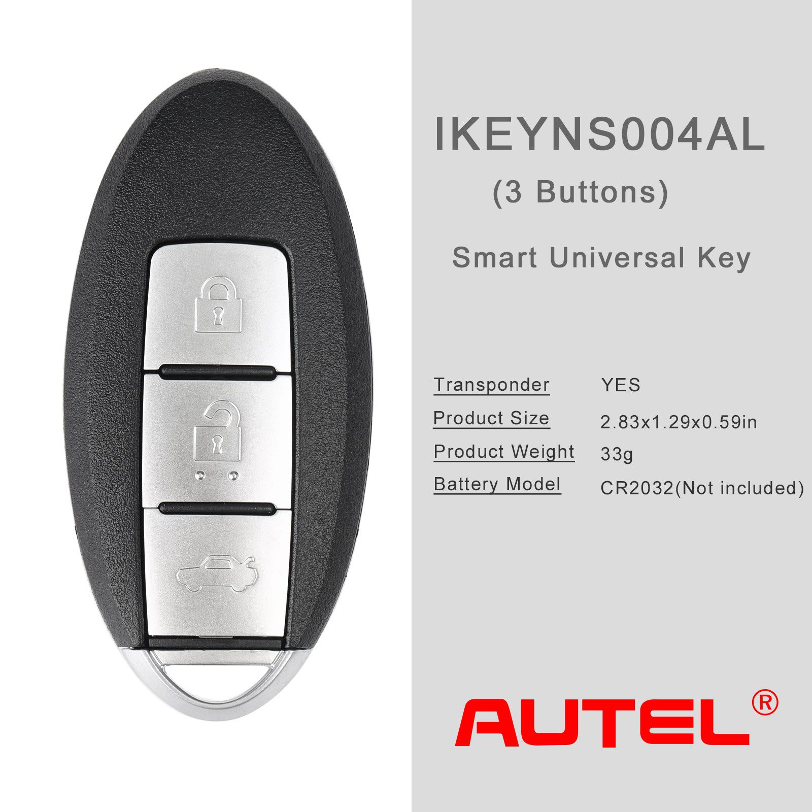 AUTEL IKEYNS004AL Nissan 3 Buttons Universal Smart Key 5pcs/lot