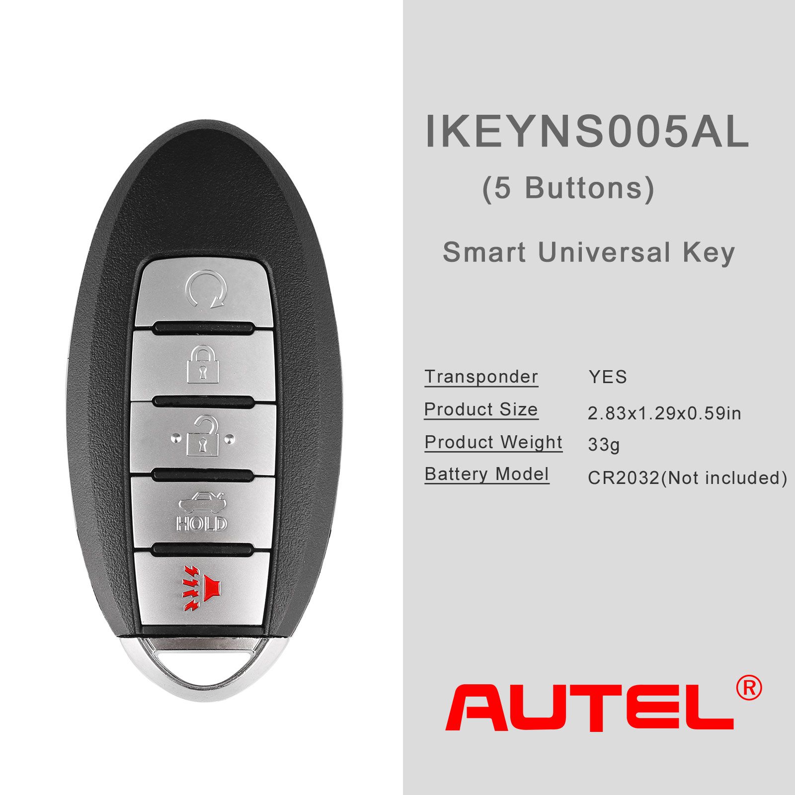 Autel ikeyns005al Nissan 5 botones llave inteligente universal 5 piezas / lote