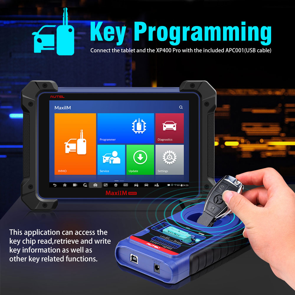 Diagnóstico avanzado original autoel Maxim im608 + immo + herramienta de programación de claves