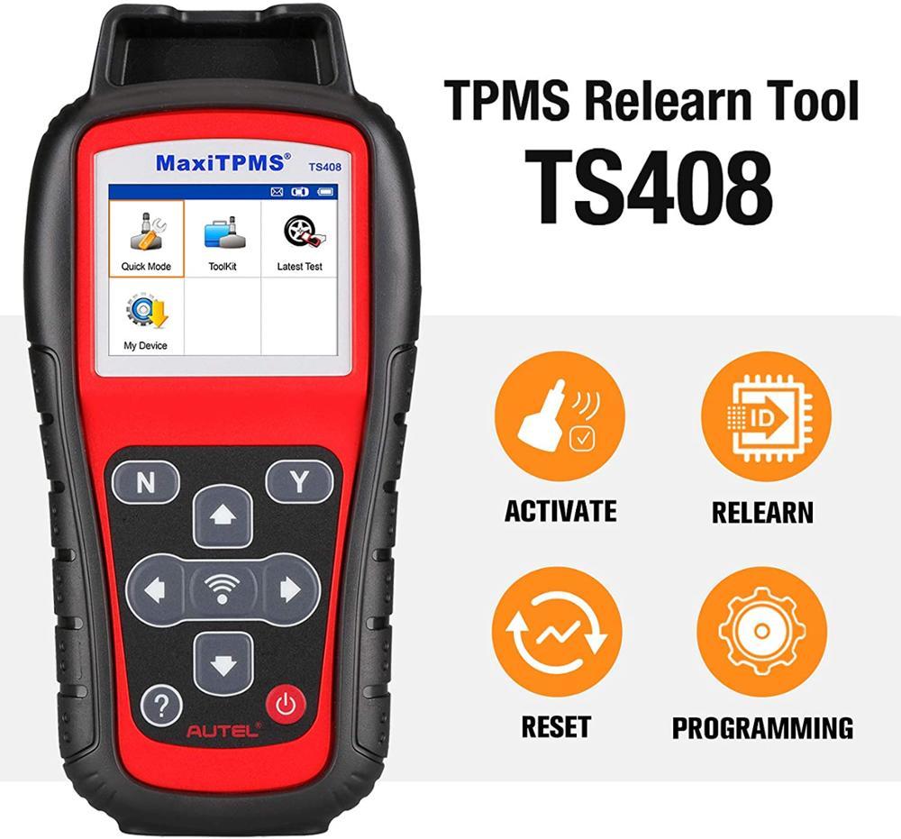 Original Autel MaxiTPMS TS408 TPMS Relearn Tool Cleaner Activate/Read TPMS Sensors Program Lifetime Update Upgraded of TS401