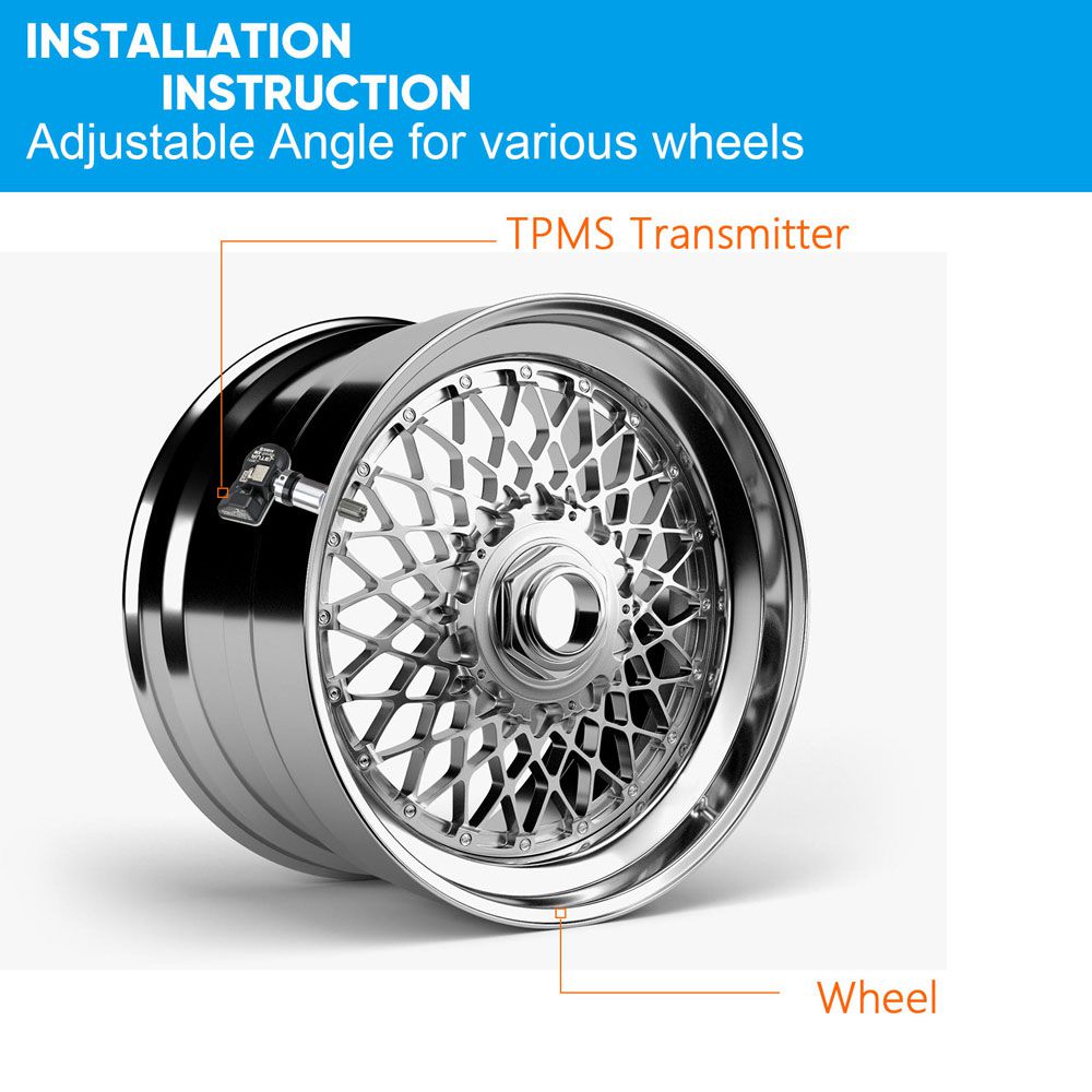 Cuatro sensores autoel MX - 315 MHz + 433 MHz 2 en 1 sensor tpms programable universal Metal / caucho