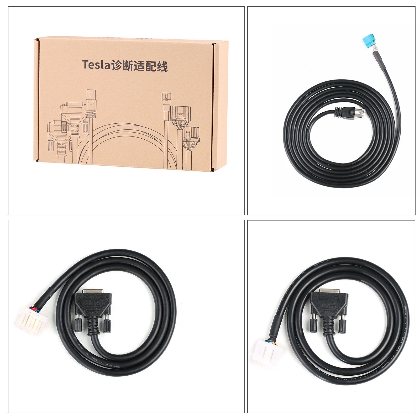 El cable original del conector de diagnóstico de Autel Tesla para los modelos Tesla s y X se puede utilizar con la tableta maxisys ultra / ms909 / ms919