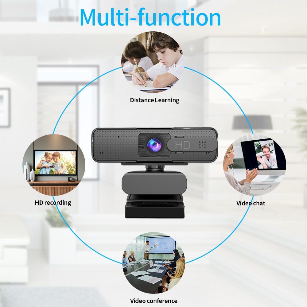 Autofocus Webcam 1080P HD USB Camera for Computer PC Web Camera With Microphone Webcamera HD Video Ashu H701 Web Cam