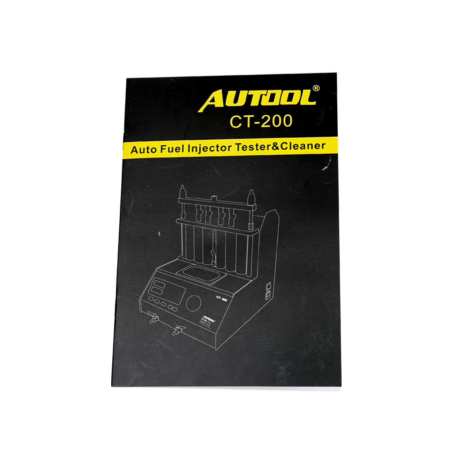 AUTOOL CT200 Ultrasonic Fuel Injector Cleaner & Tester Support 110V/220V with English Panel